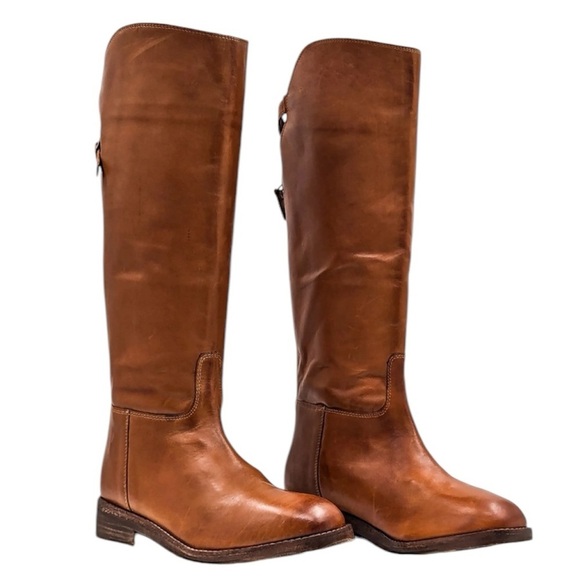 Free PeopleWomen’s Everly Equestrian Boots in Cognac Size 7.5 NWOB